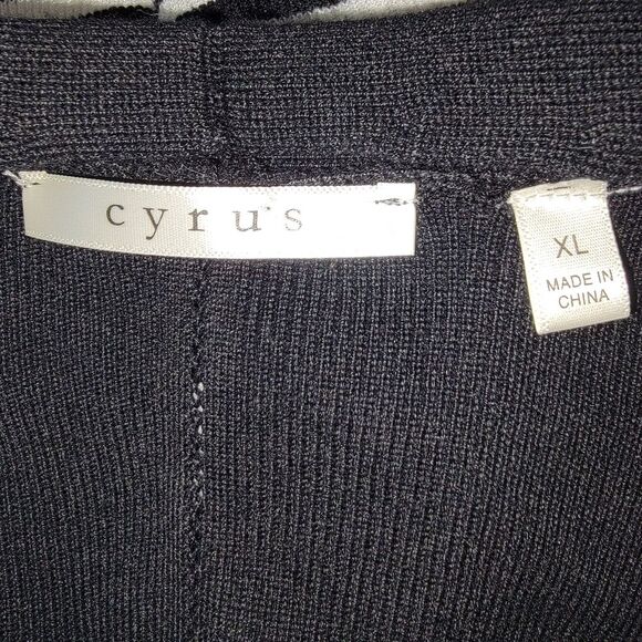 Cyrus Nwt Striped Open Front Cardigan Size XL - Picture 5 of 6